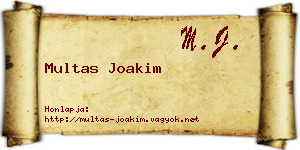 Multas Joakim névjegykártya